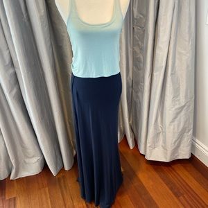 Michael Stars Maxi tiered dress navy/aqua Small
